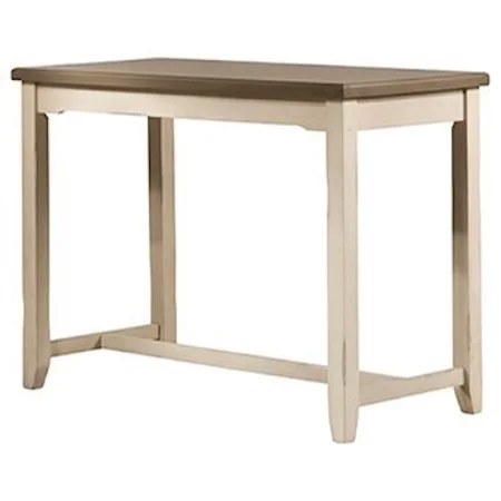 Farmhouse Two Tone Counter Height Side Table